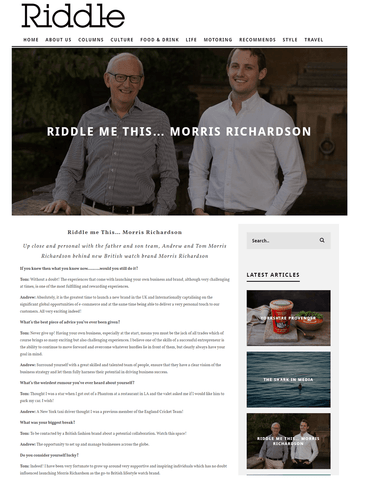Get to know the two gents behind the Morris Richardson Brand!