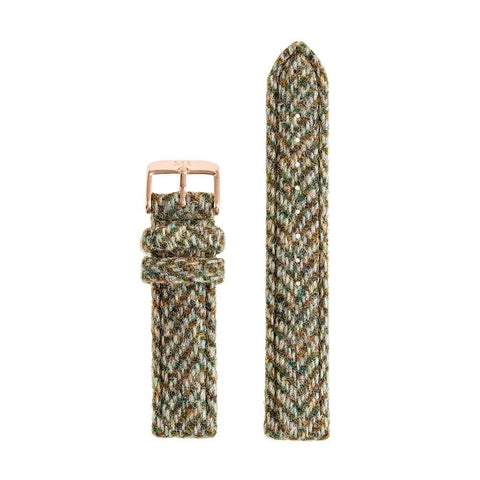 Howard Watch Strap Harris Tweed 18mm Rose Gold - Morris Richardson, 211801202
