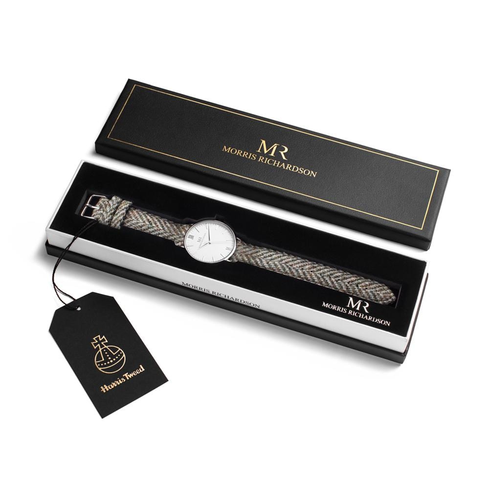 Howard Watch Harris Tweed 40mm Silver in Luxury Watch Box – Morris Richardson, 914002008