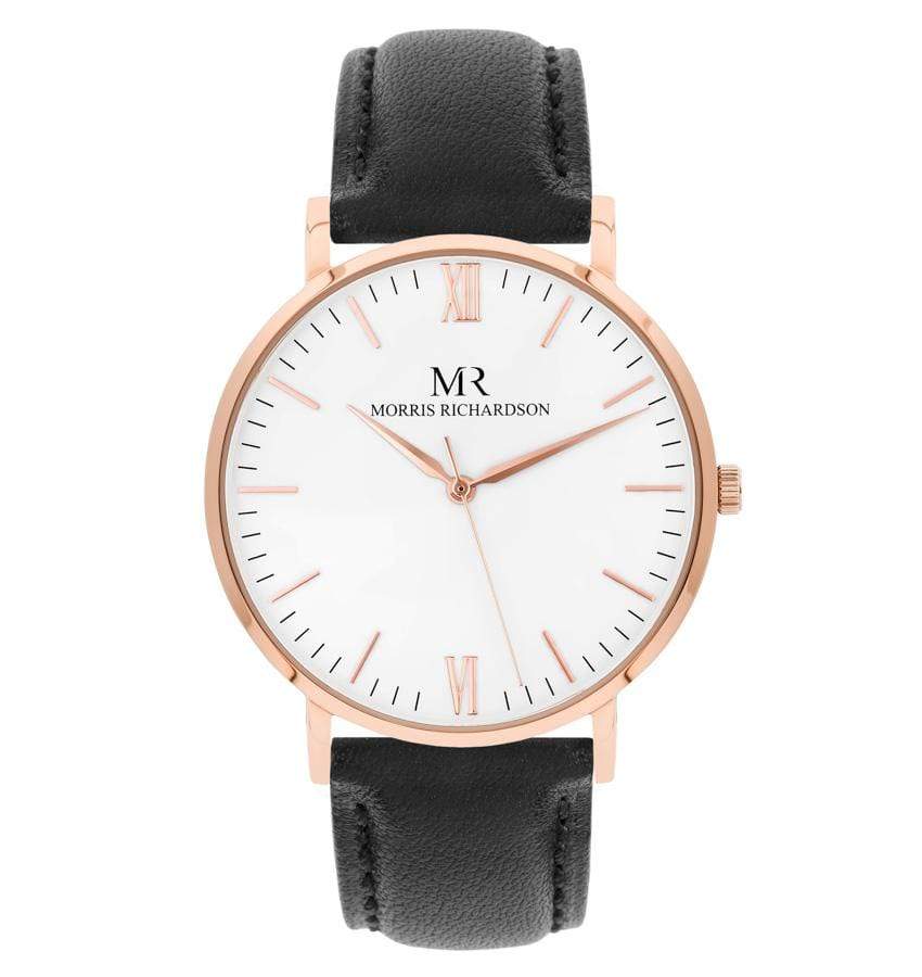 Chequers Watch Leather 40mm Rose Gold – Morris Richardson, 914001014