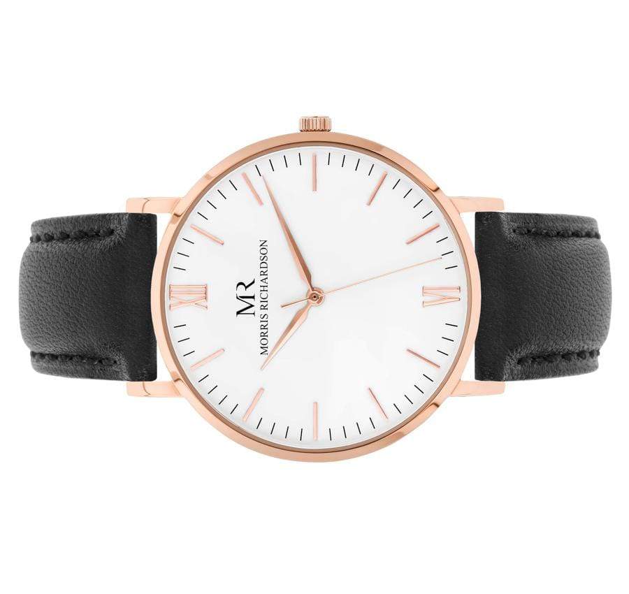 Chequers Watch Leather 40mm Rose Gold – Morris Richardson, 914001014