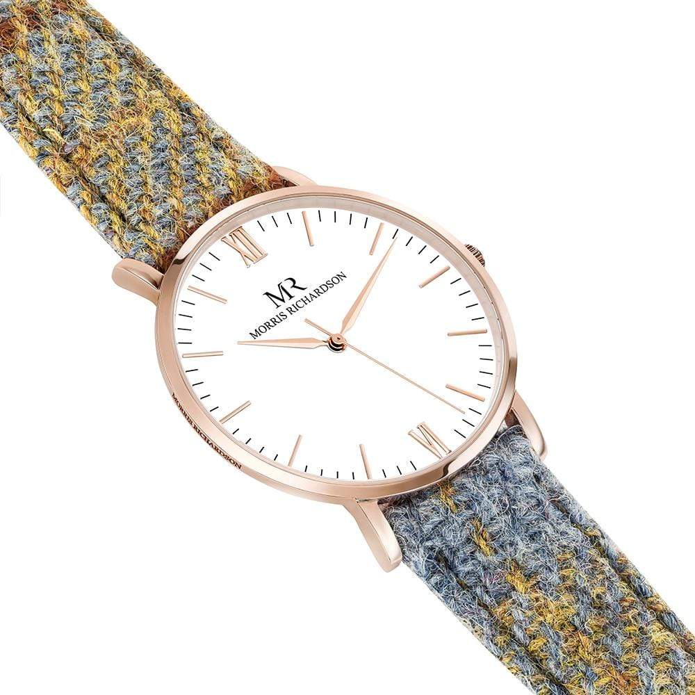 Highclere Watch Harris Tweed 40mm Rose Gold – Morris Richardson, 914001011