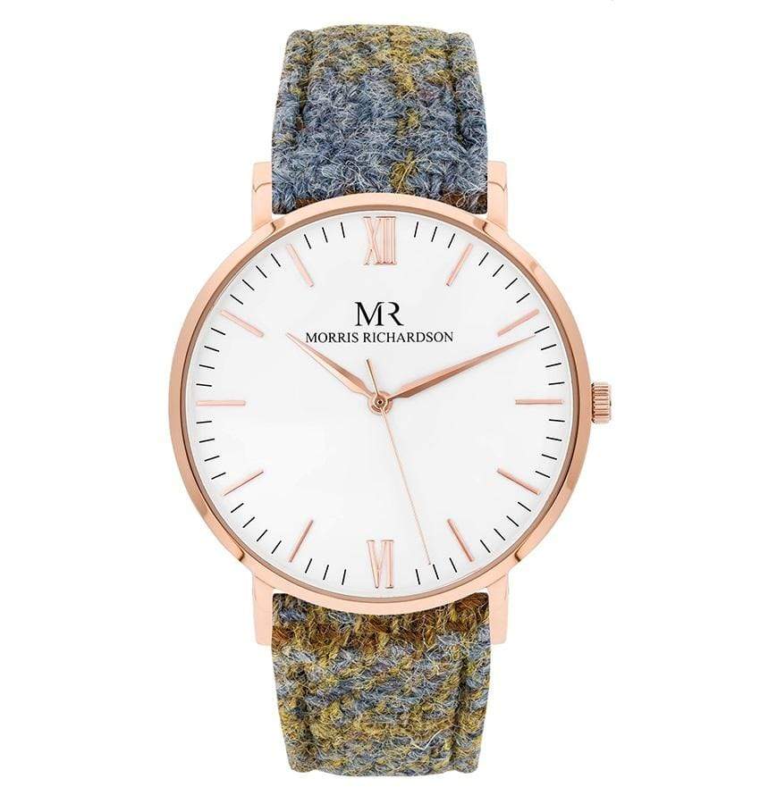 Highclere Watch Harris Tweed 40mm Rose Gold – Morris Richardson, 914001011