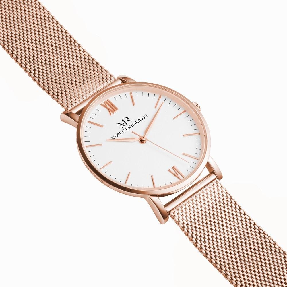 Holkham Watch Milanese Mesh 40mm Rose Gold – Morris Richardson, 914001015