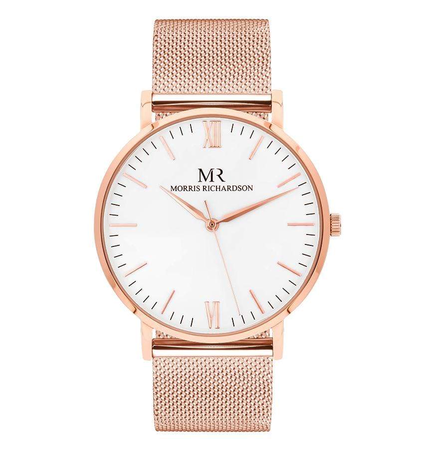 Holkham Watch Milanese Mesh 40mm Rose Gold – Morris Richardson, 914001015