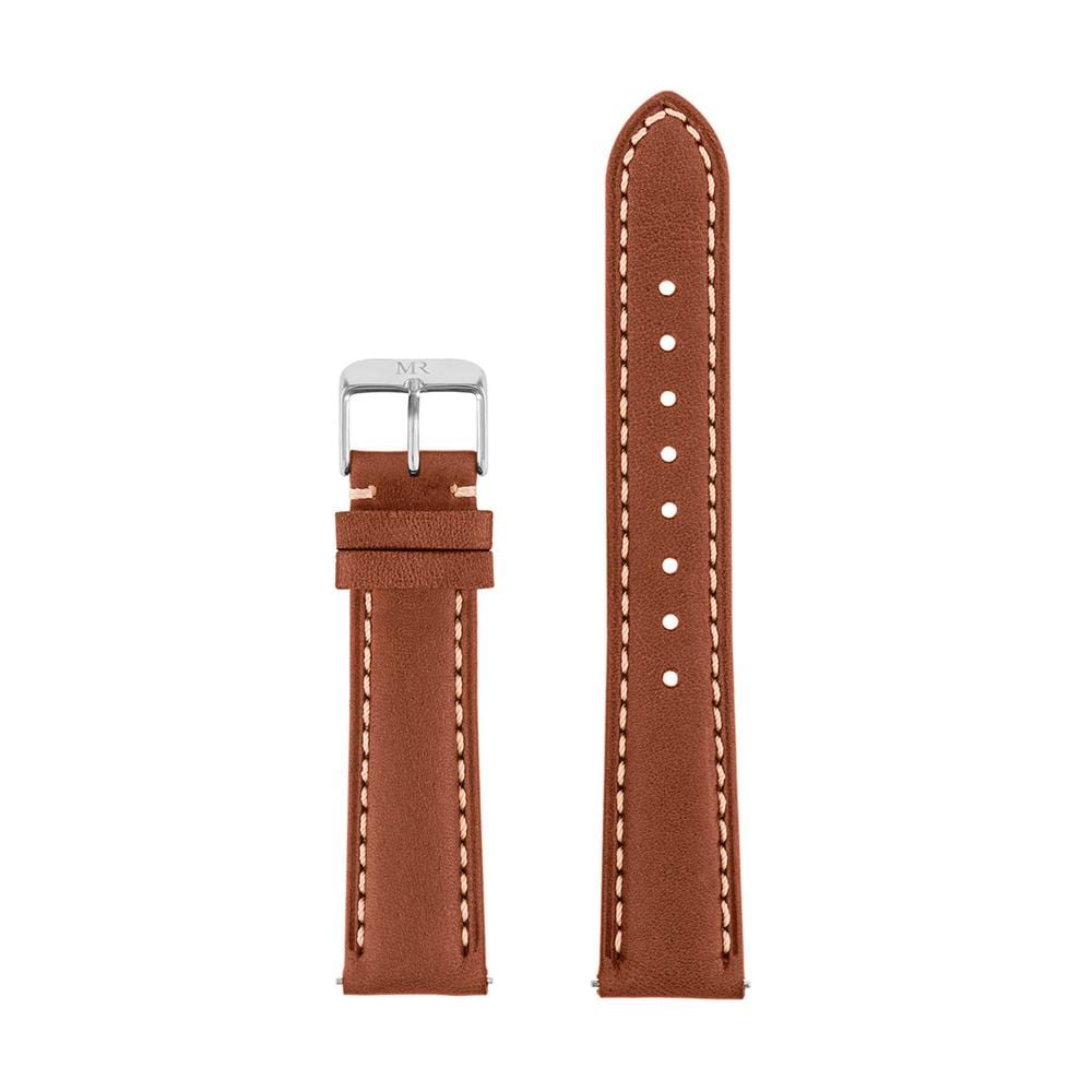 Osborne Watch Strap Leather 18mm Silver - Morris Richardson, 221802101