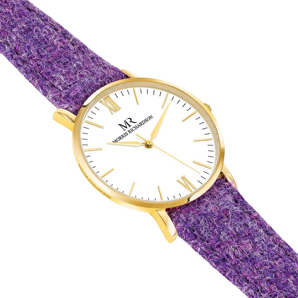 Burghley Watch Harris Tweed 36mm Yellow Gold – Morris Richardson, 913603003