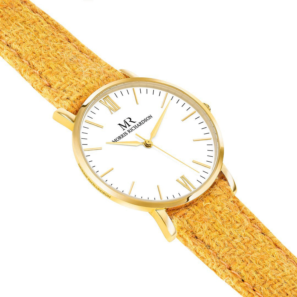 Hatfield Watch Harris Tweed 36mm Yellow Gold – Morris Richardson, 913603001