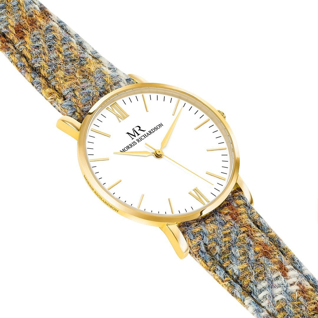 Highclere Watch Harris Tweed 36mm Yellow Gold – Morris Richardson, 913603011