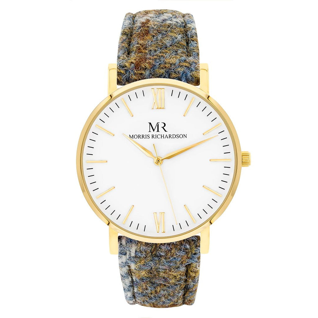 Highclere Watch Harris Tweed 36mm Yellow Gold – Morris Richardson, 913603011