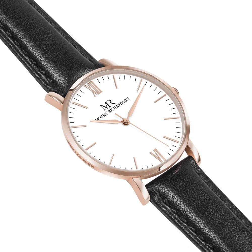 Chequers Watch Leather 36mm Rose Gold – Morris Richardson, 913601014