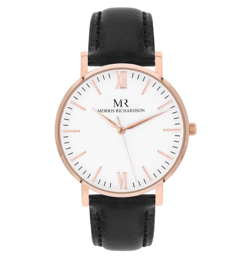 Chequers Watch Leather 36mm Rose Gold – Morris Richardson, 913601014