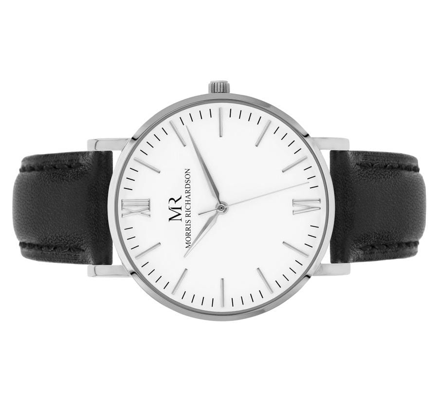 Chequers Watch Leather 36mm Silver – Morris Richardson, 913602014