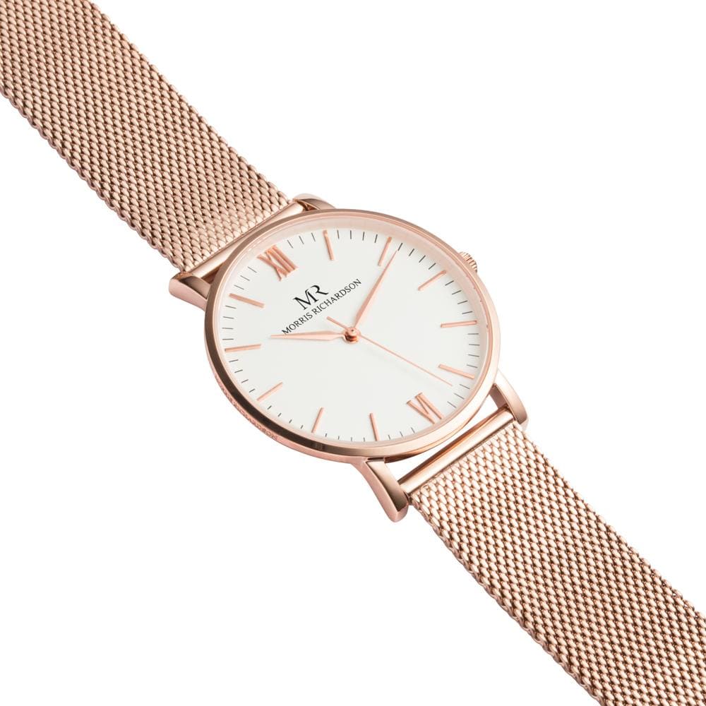 Holkham Watch Milanese Mesh 36mm Rose Gold – Morris Richardson, 913601015